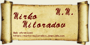 Mirko Miloradov vizit kartica
